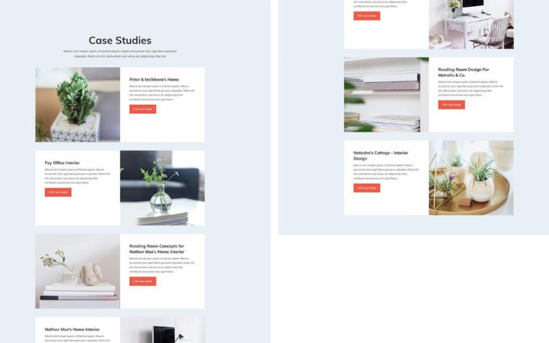 ET – Interior Design Company Portfolio Page