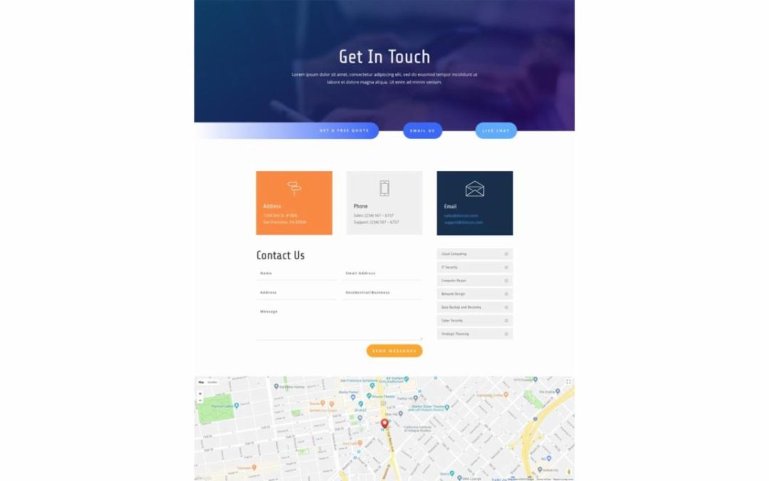 ET – IT Services Contact Page
