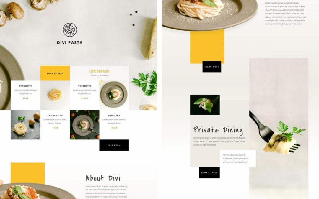 ET – Italian Restaurant Landing Page