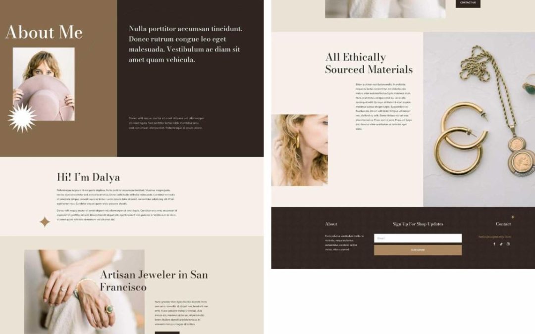 ET – Jewelry Designer About Page