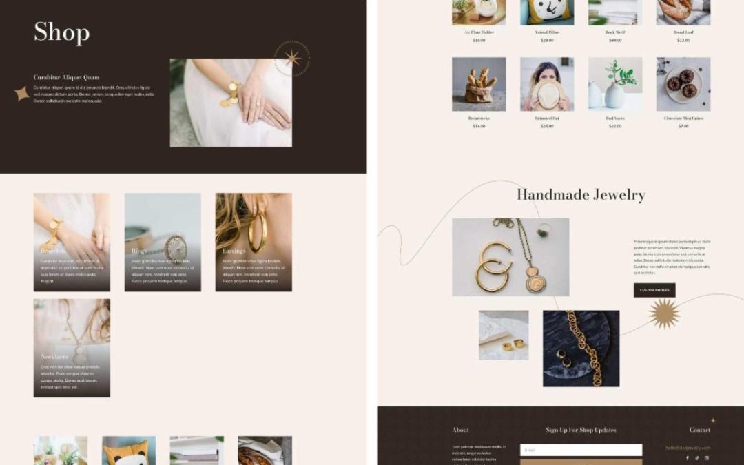 ET – Jewelry Designer Shop Page