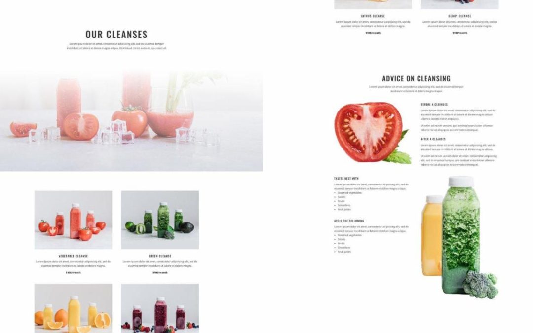 ET – Juice Shop Cleanses Page