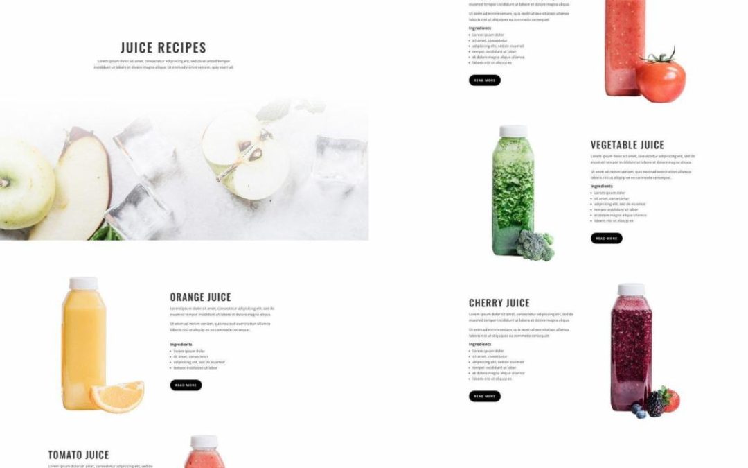ET – Juice Shop Recipes Page