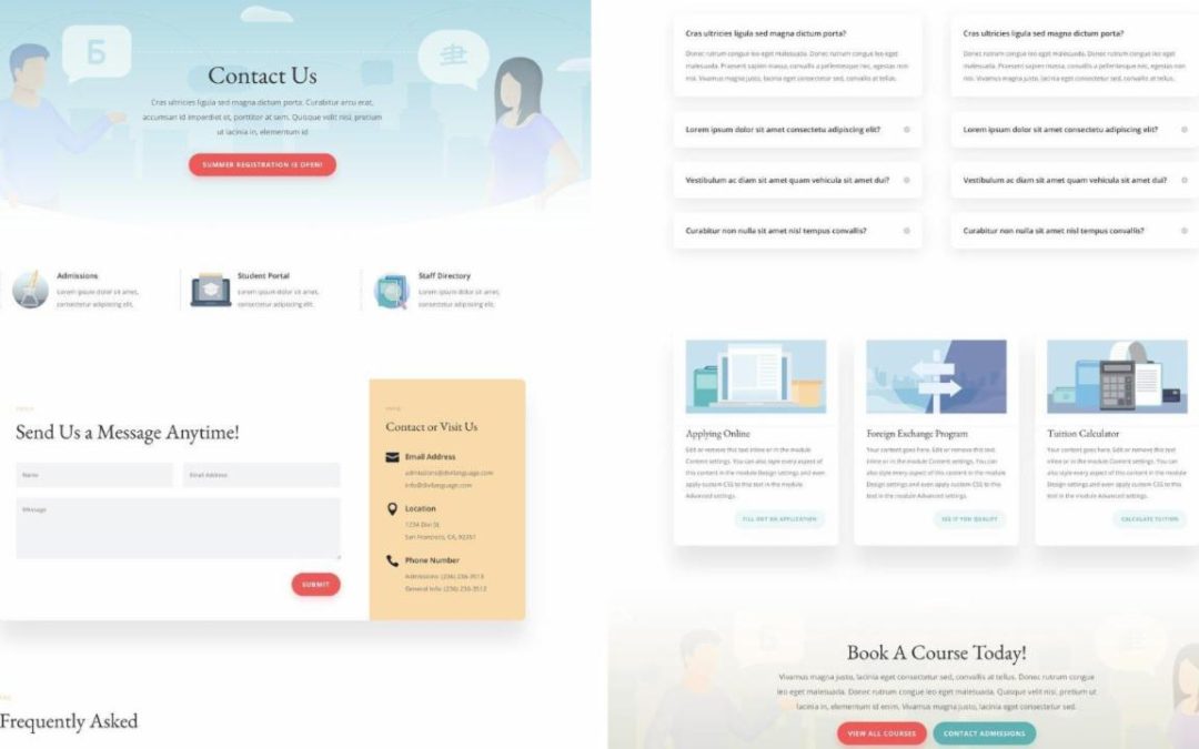 ET – Language School Contact Page