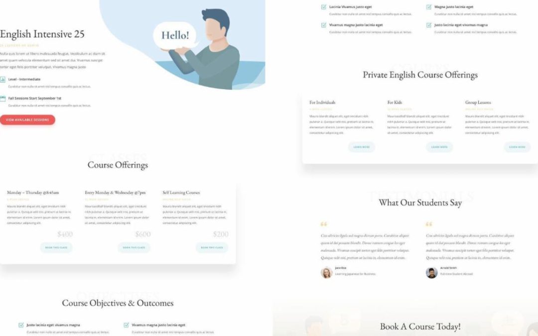ET – Language School Course Page