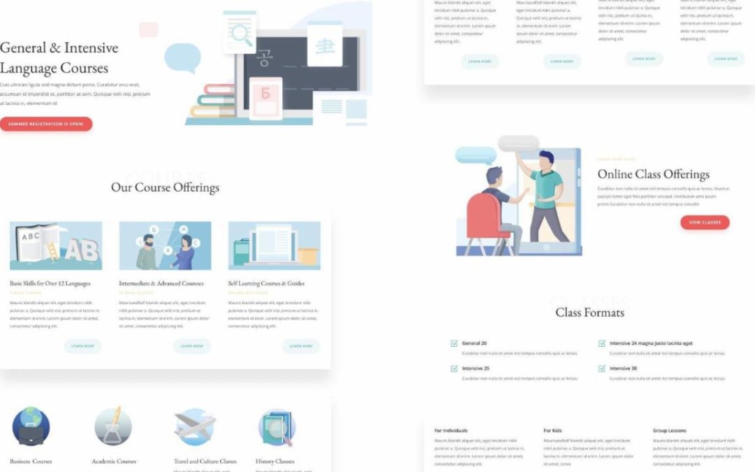 ET – Language School Courses Page