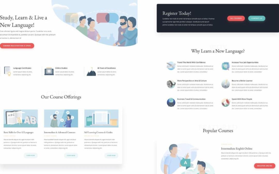 ET – Language School Landing Page