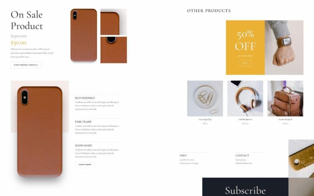 ET – Leather Company Sale Page