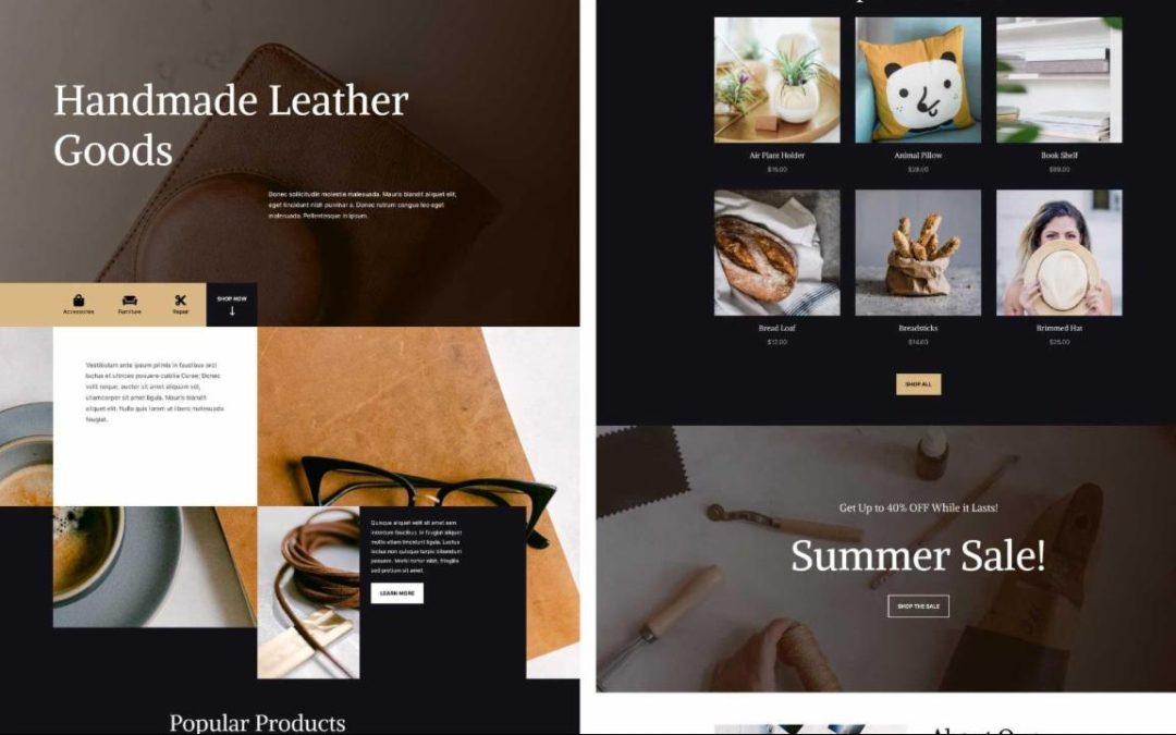 ET – Leather Goods Landing Page