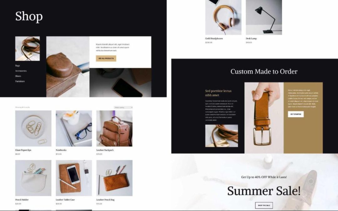 ET – Leather Goods Shop Page