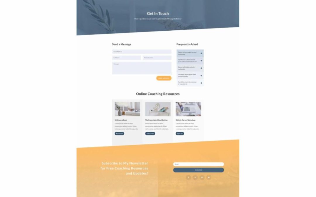 ET – Life Coach Contact Page