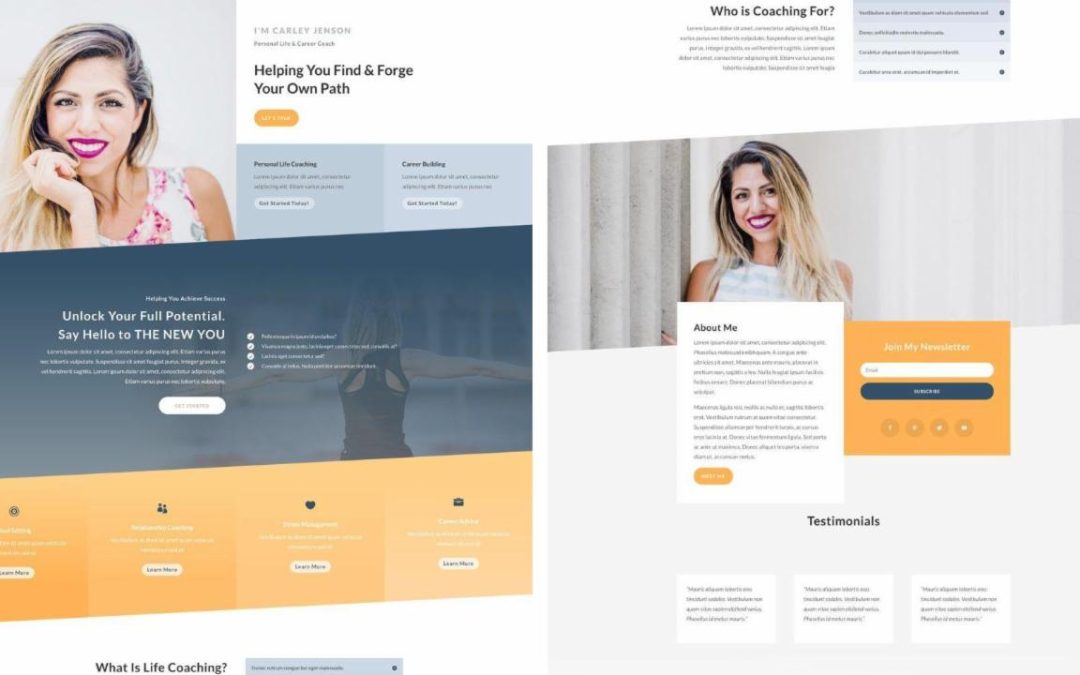 ET – Life Coach Landing Page
