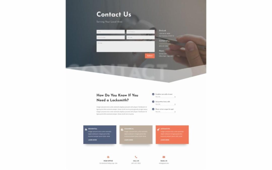 ET – Locksmith Contact Page