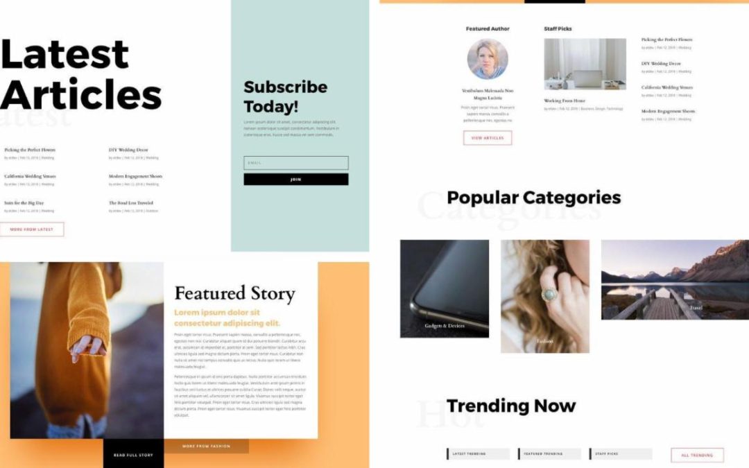 ET – Magazine Landing Page