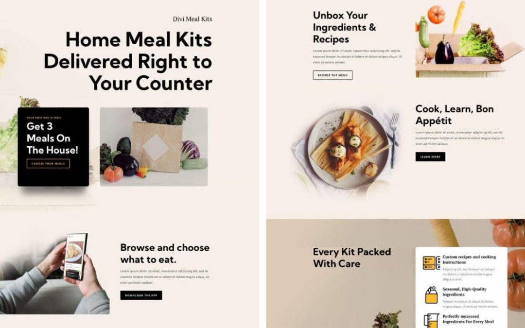 ET – Meal Kit Landing Page