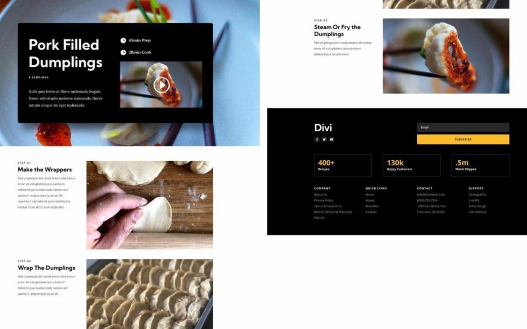 ET – Meal Kit Recipe Page