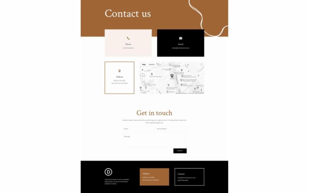 ET – Meditation Center Contact Page