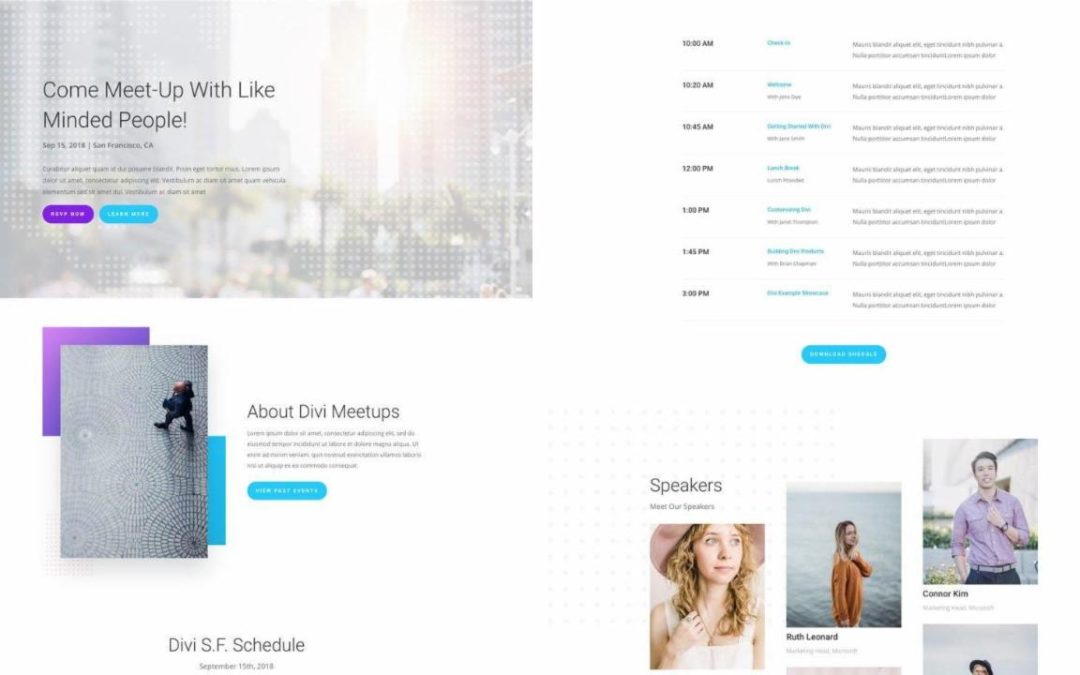 ET – Meetup Landing Page