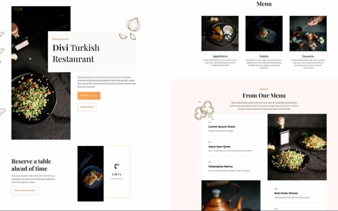 ET – Middle Eastern Restaurant Landing Page
