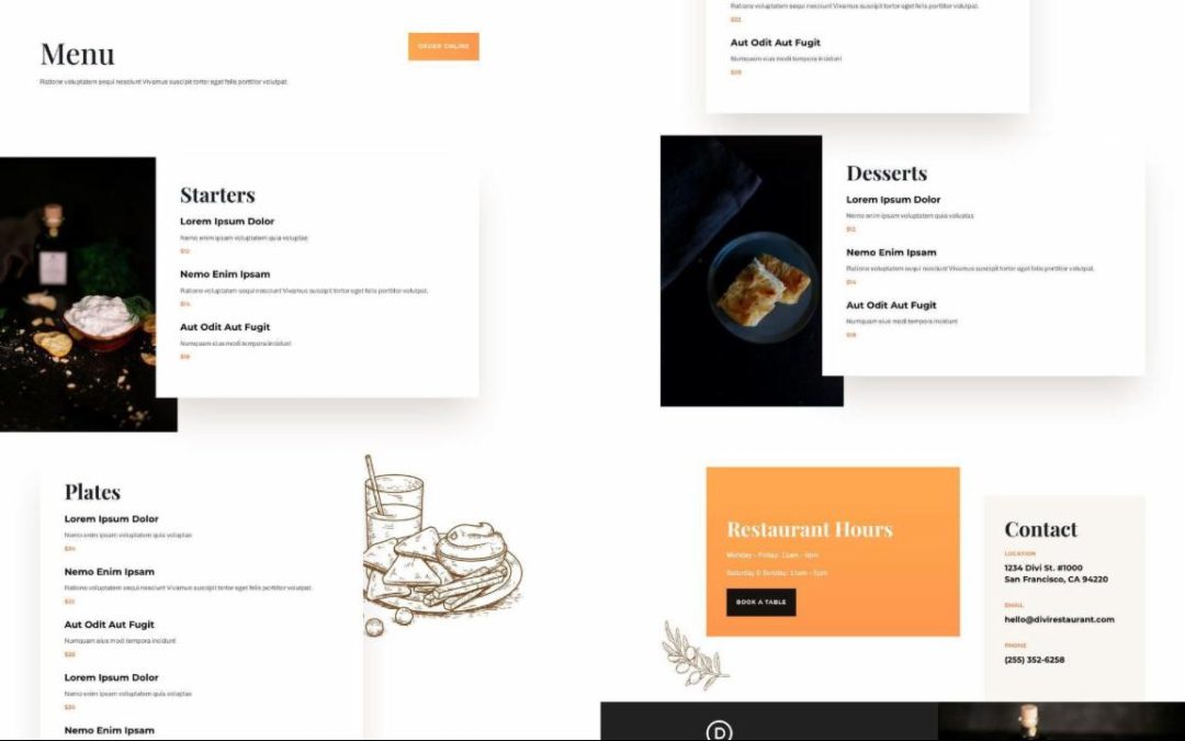 ET – Middle Eastern Restaurant Menu Page
