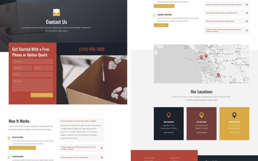 ET – Moving Company Contact Page