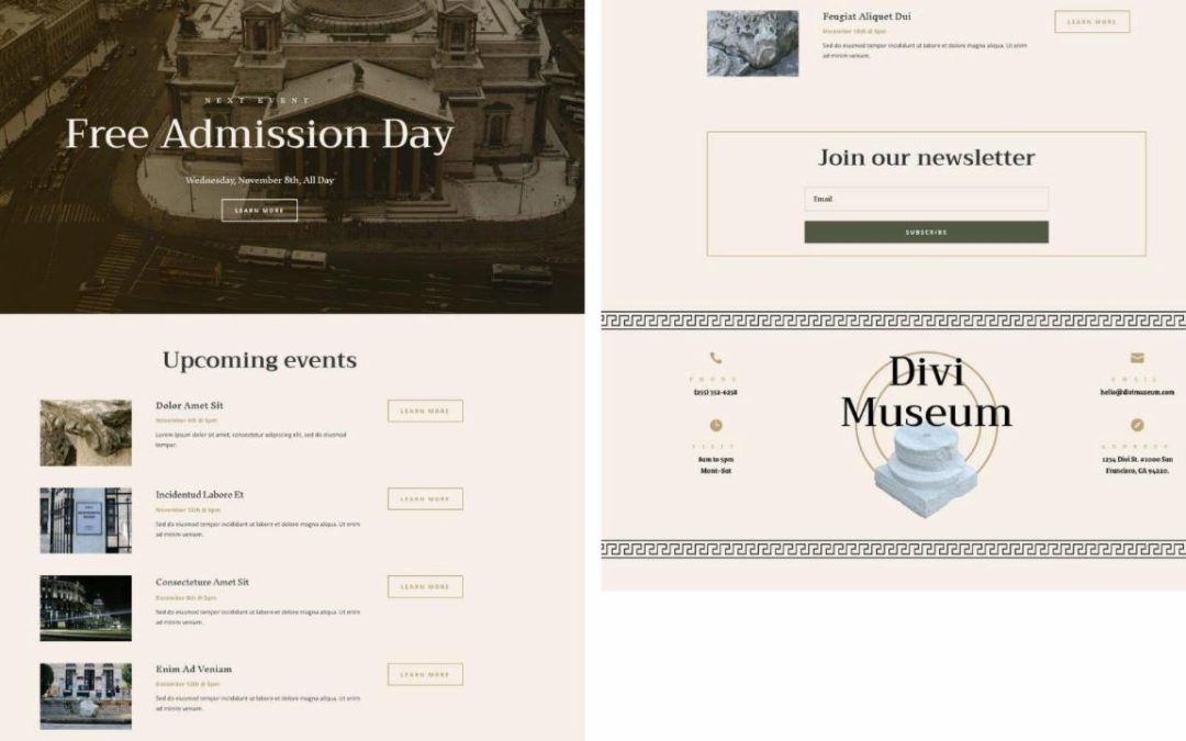 ET – Museum Events Page