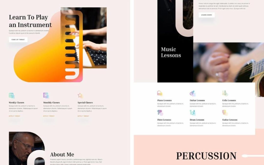 ET – Music Teacher Landing Page