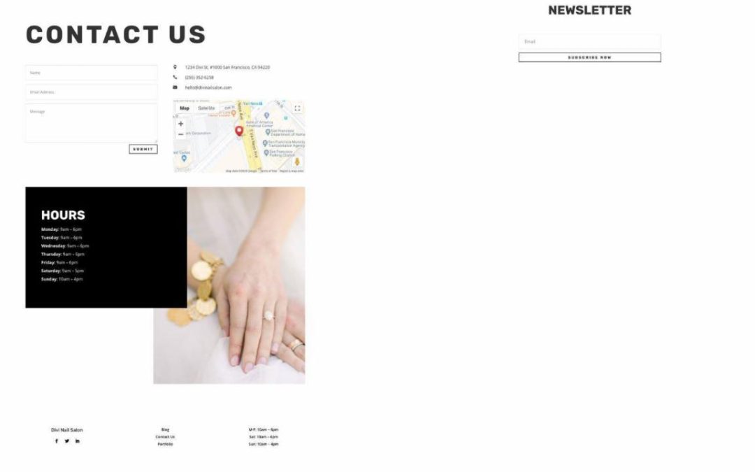 ET – Nail Salon Contact Page