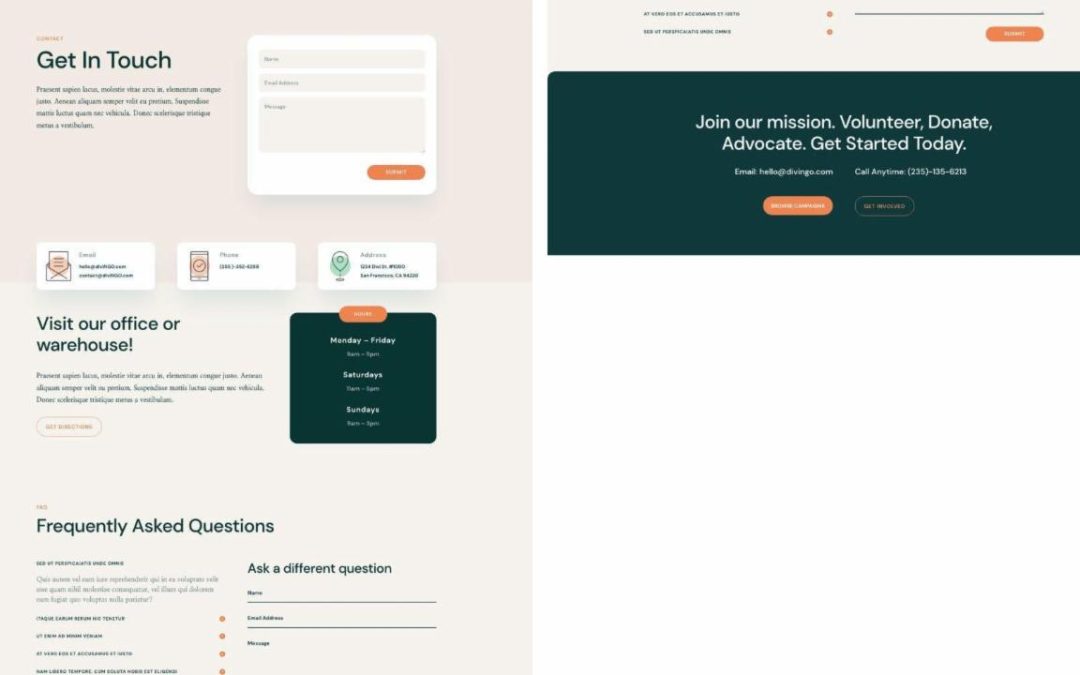ET – NGO Contact Page