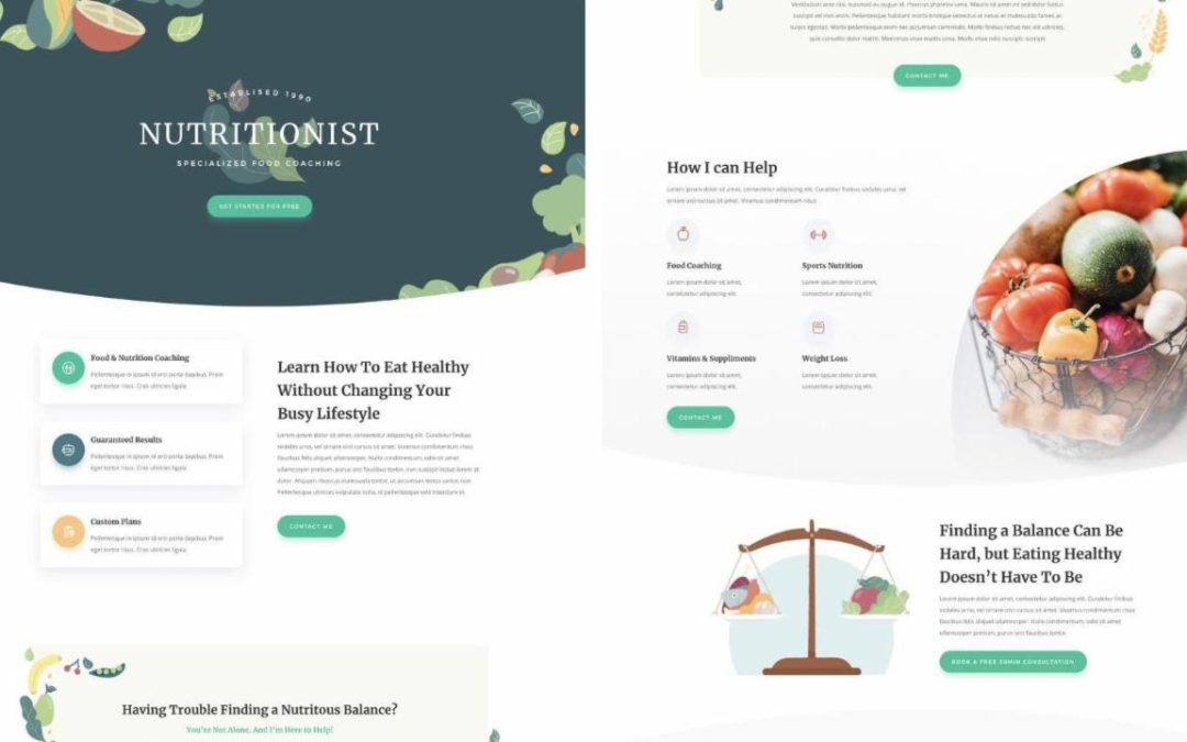 ET – Nutritionist Landing Page