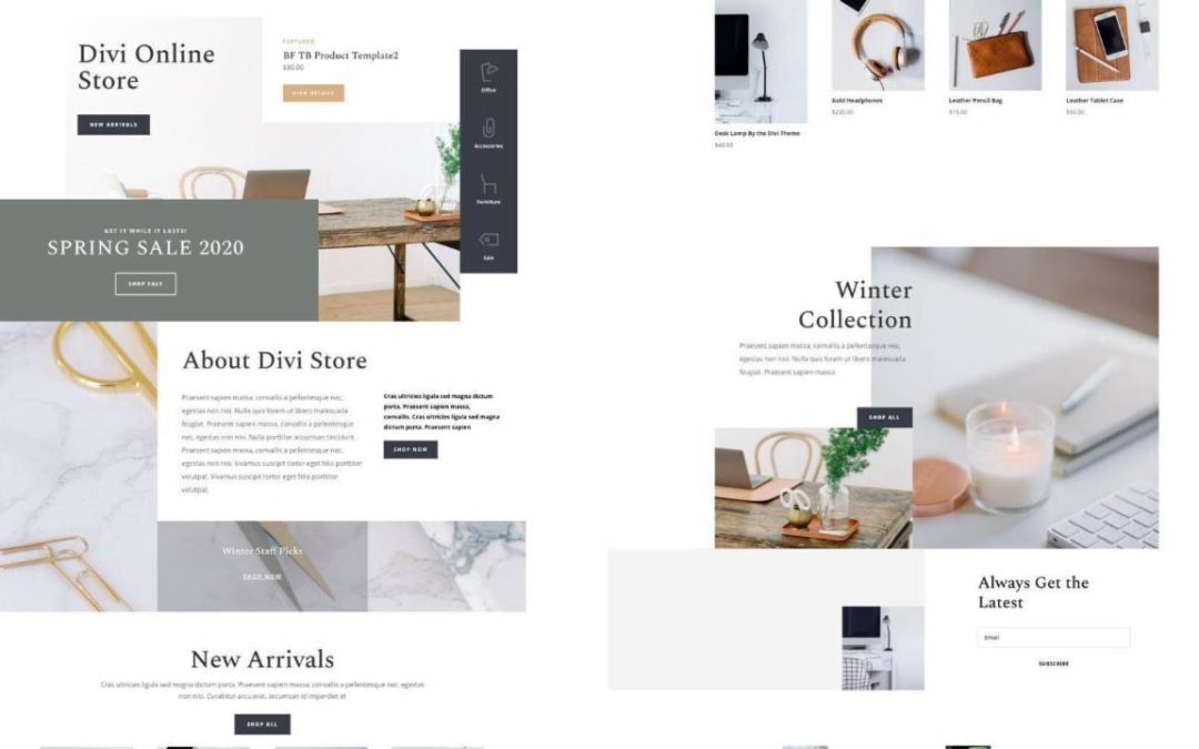 ET – Online Store Landing Page