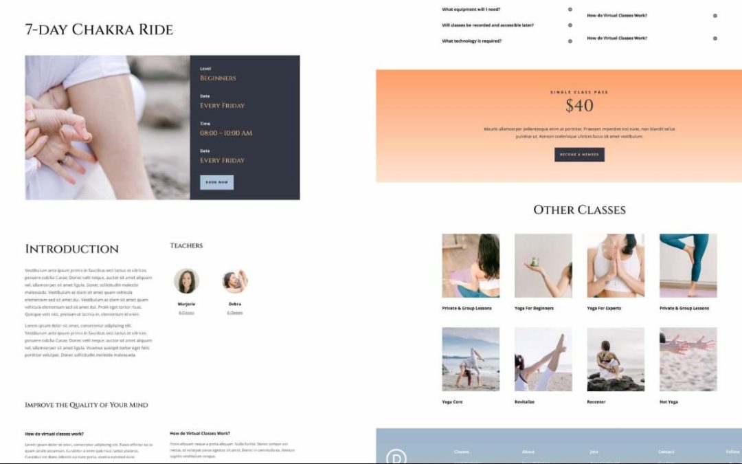ET – Online Yoga Class Page