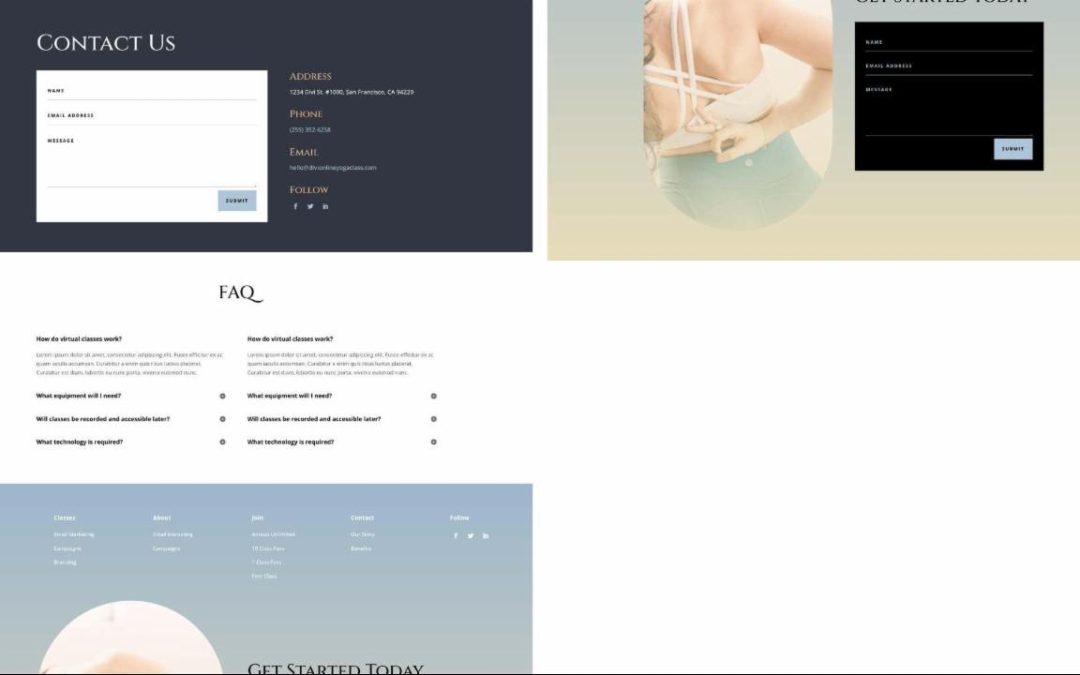 ET – Online Yoga Contact Page