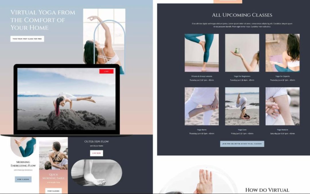 ET – Online Yoga Landing Page