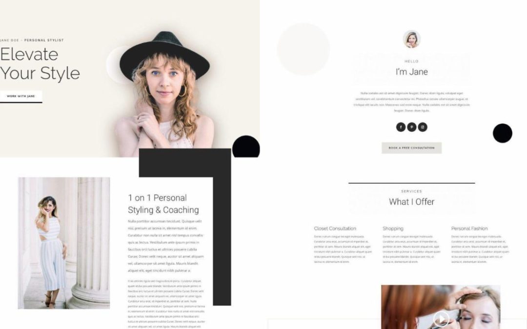 ET – Personal Stylist Landing Page