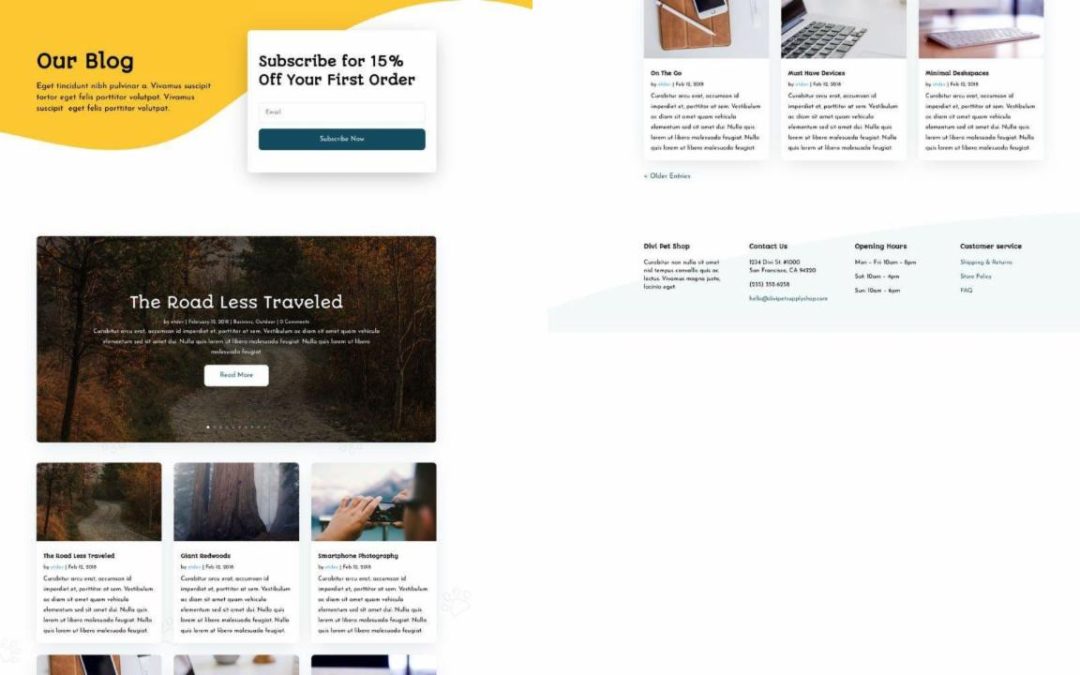 ET – Pet Supply Blog Page