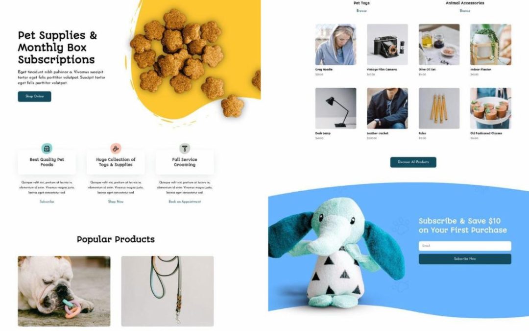 ET – Pet Supply Landing Page