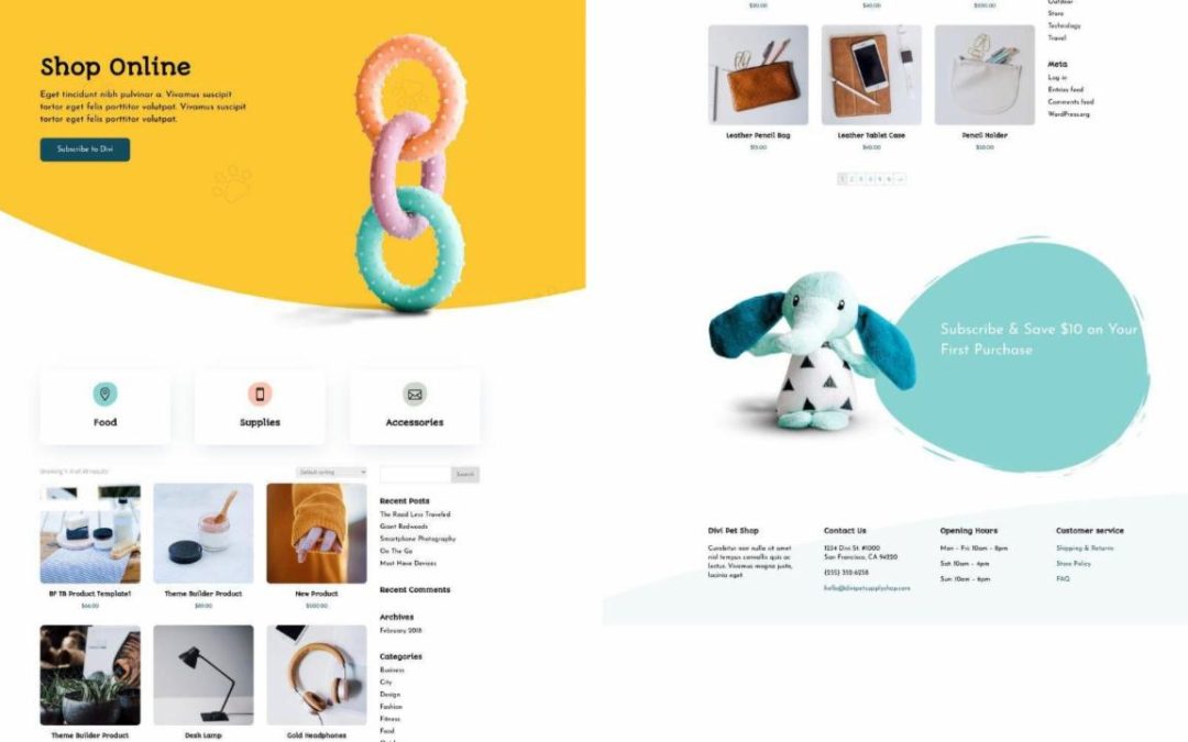 ET – Pet Supply Shop Page