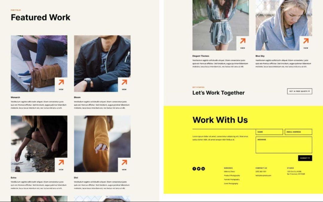ET – Photography Studio Portfolio Page