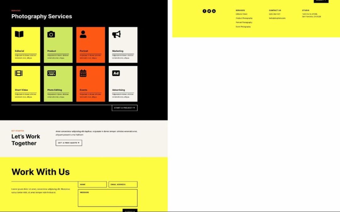 ET – Photography Studio Services Page