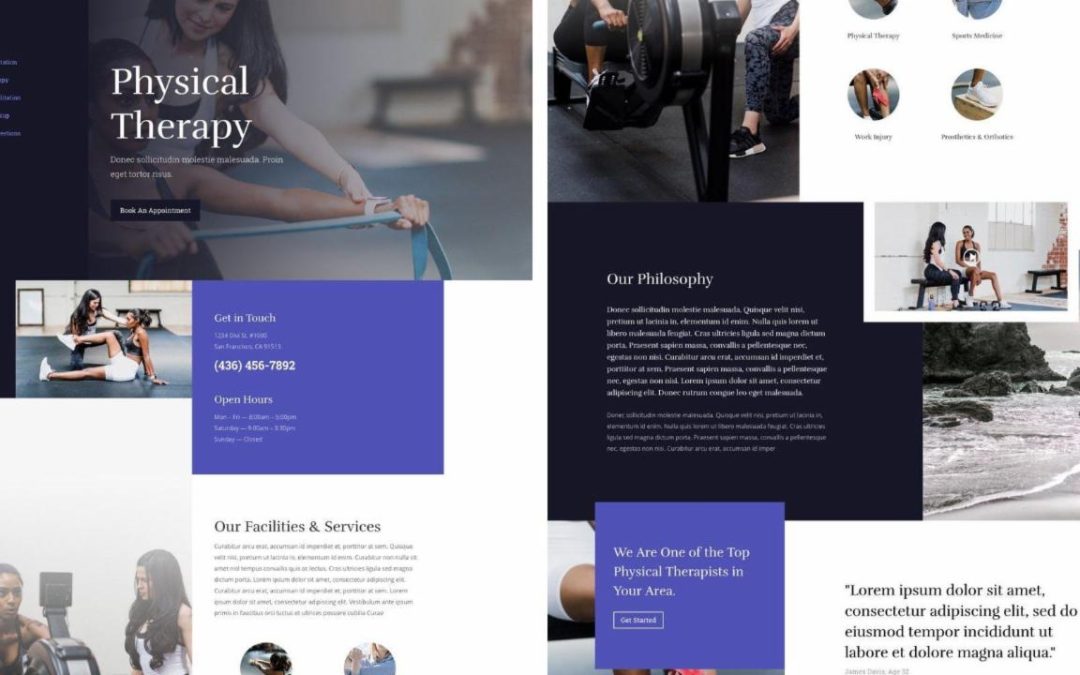 ET – Physical Therapy Landing Page