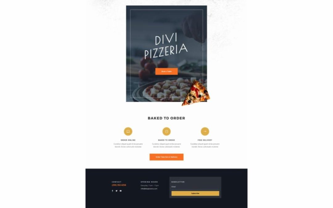 ET – Pizzeria Booking Page