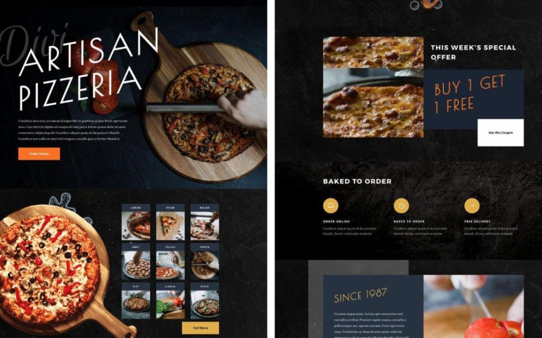 ET – Pizzeria Landing Page