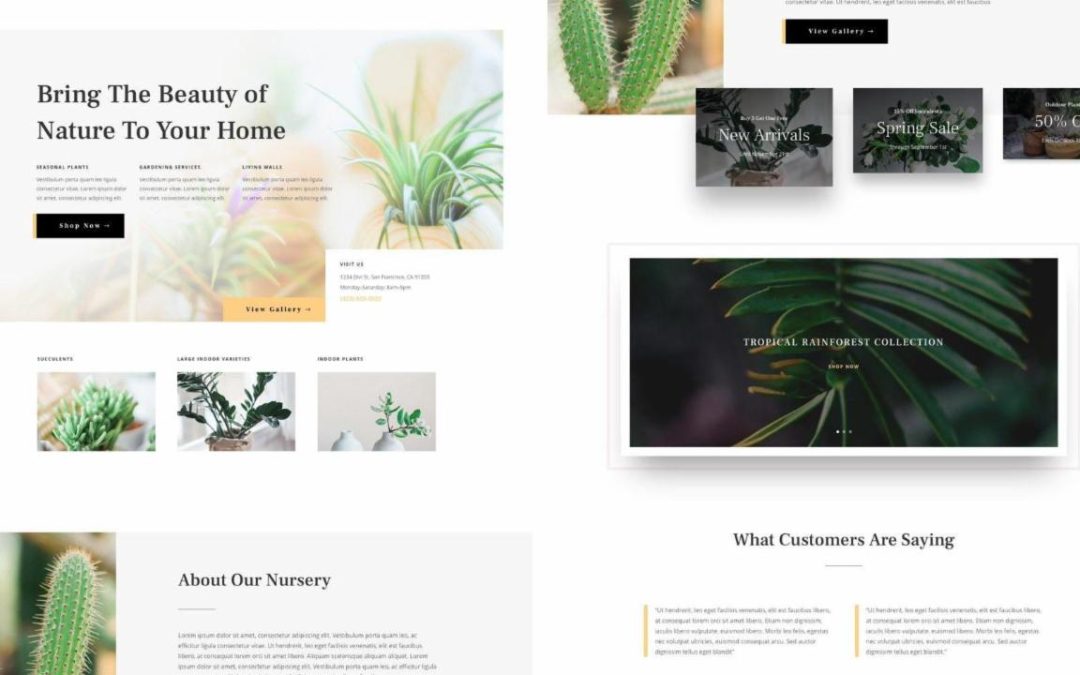 ET – Plant Nursery Landing Page