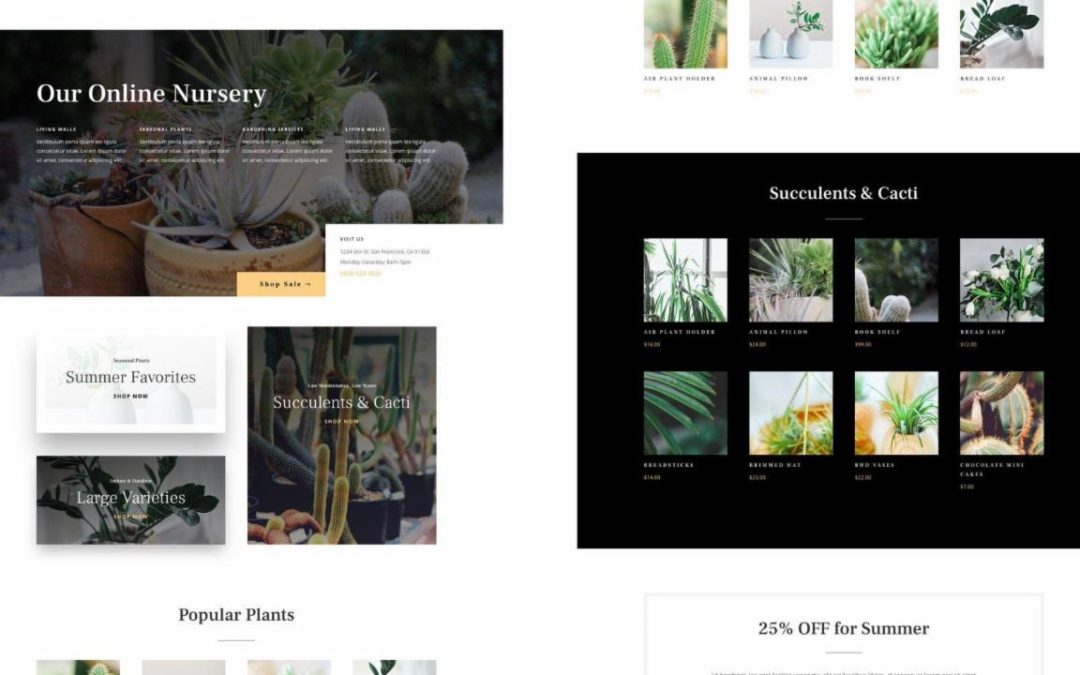 ET – Plant Nursery Shop Page