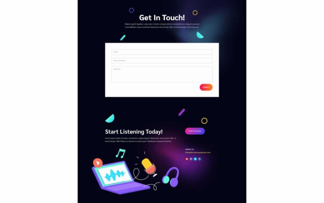 ET – Podcaster Contact Page
