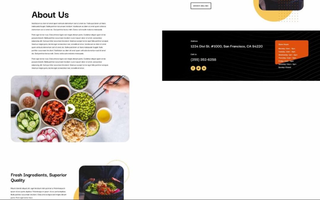 ET – Poke Restaurant About Page