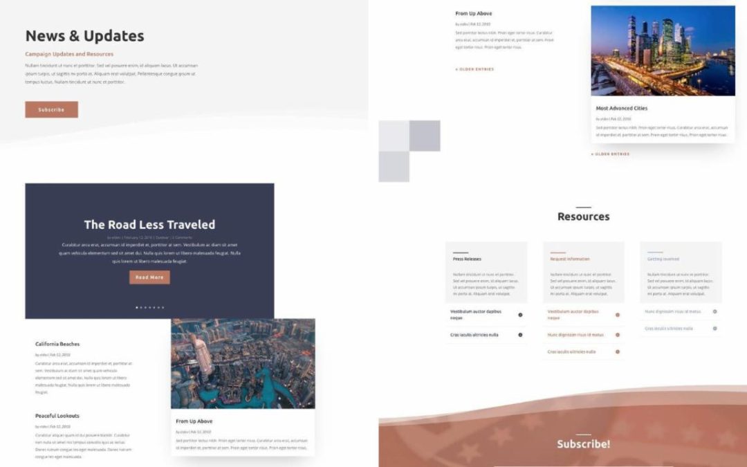 ET – Political Candidate Blog Page