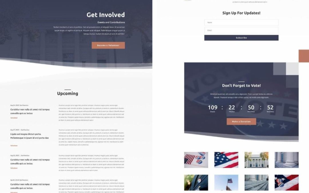 ET – Political Candidate Events Page