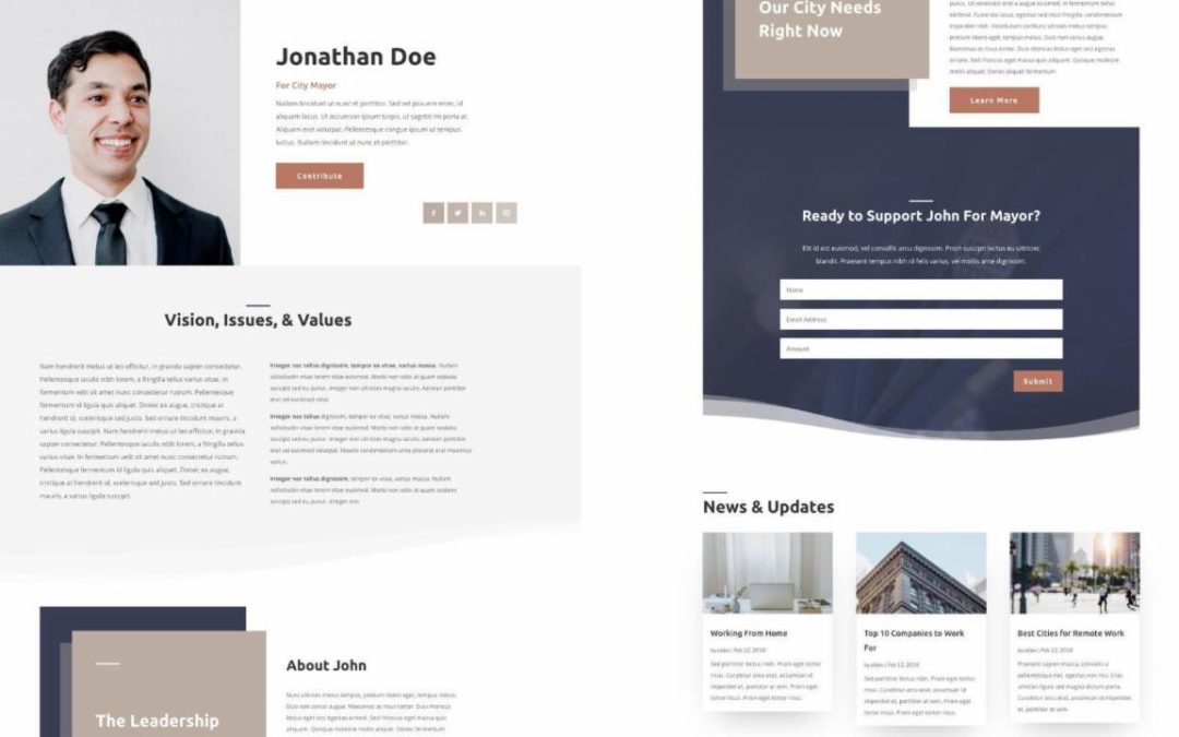 ET – Political Candidate Home Page